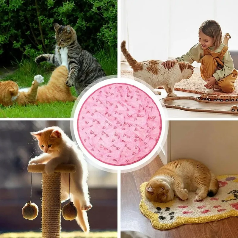 Interactive Cat Toy Hide And Hunt Cover Durable Wear Resistant Creative Funny Cat Toy Without Balls Pink