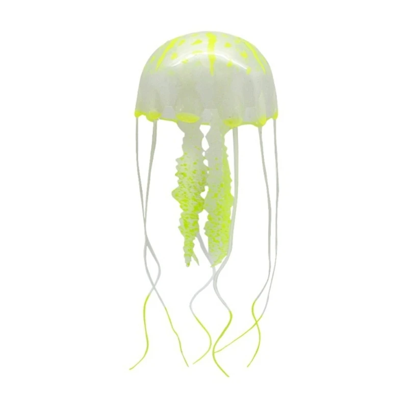 Aquarium Decorations Cute Luminous Jellyfish Aquarium Fish Glowing in Dark Fluorescence Jellyfish Toy for FishTank