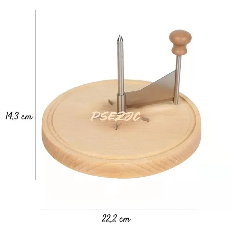 Home Kitchen Cheese Slicer Circular Slicer Cheese Cutting Wooden Rotary Shaver Manual Chocolate Slicer