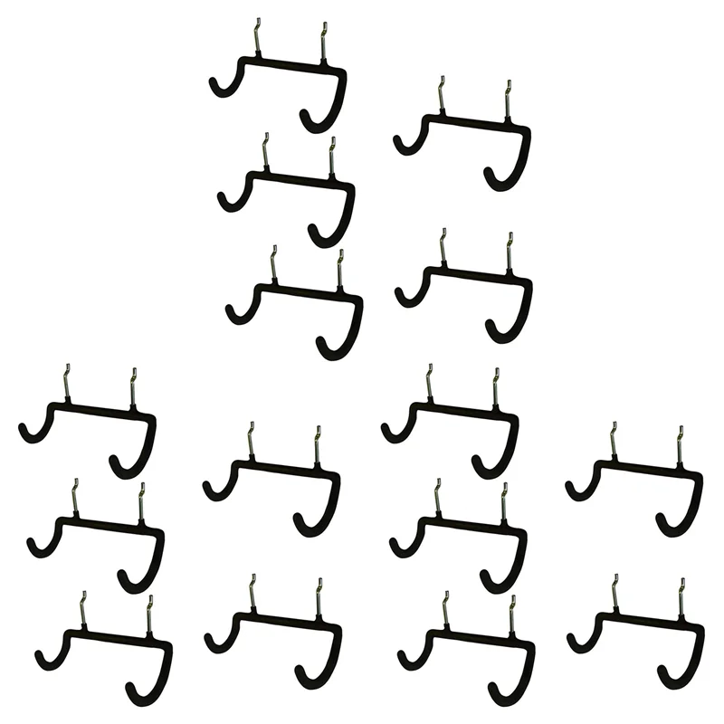 A02F-15 шт. держатель для перфорированной доски, сверхмощные крючки, двойные крючки для перфорированной доски, вешалка для дрели, аксессуары