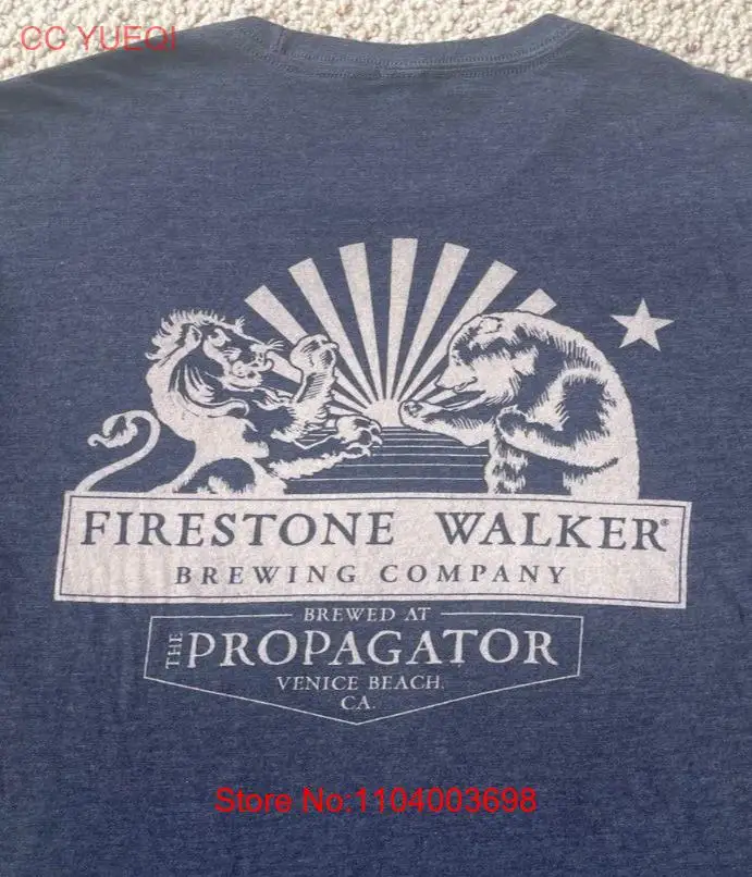 FIRESTONE WALKER BREWING Co VENICE CA blue short slv t-shirt men S NEW w/o tag