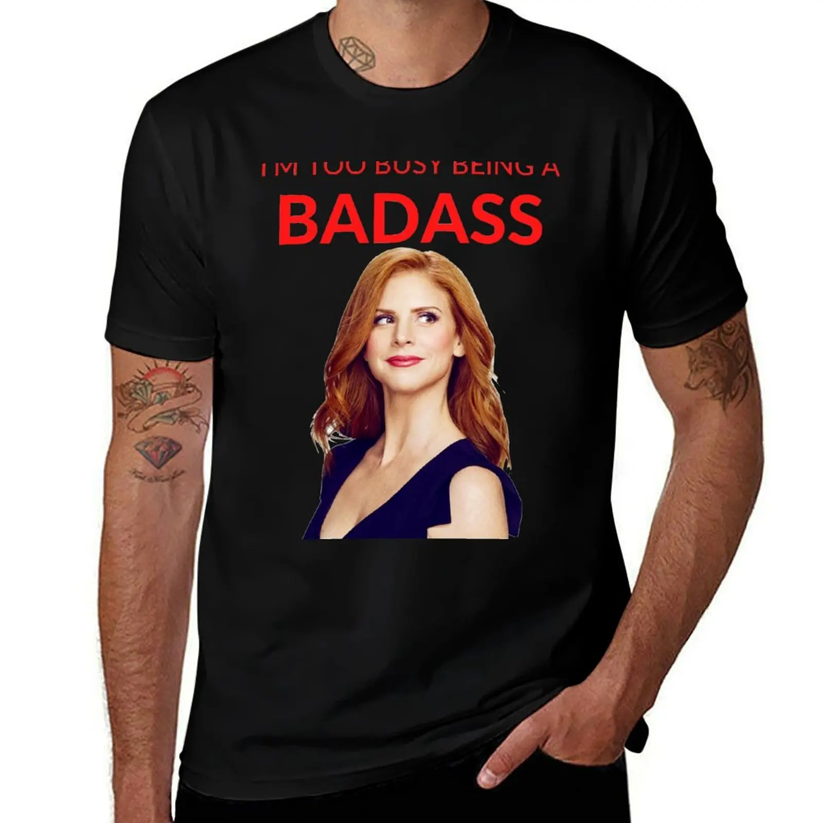 

Костюмы Donna Paulsen 'Badass' Merch футболка мужская футболка с рисунком футболки для мужчин хлопковая мягкая футболка