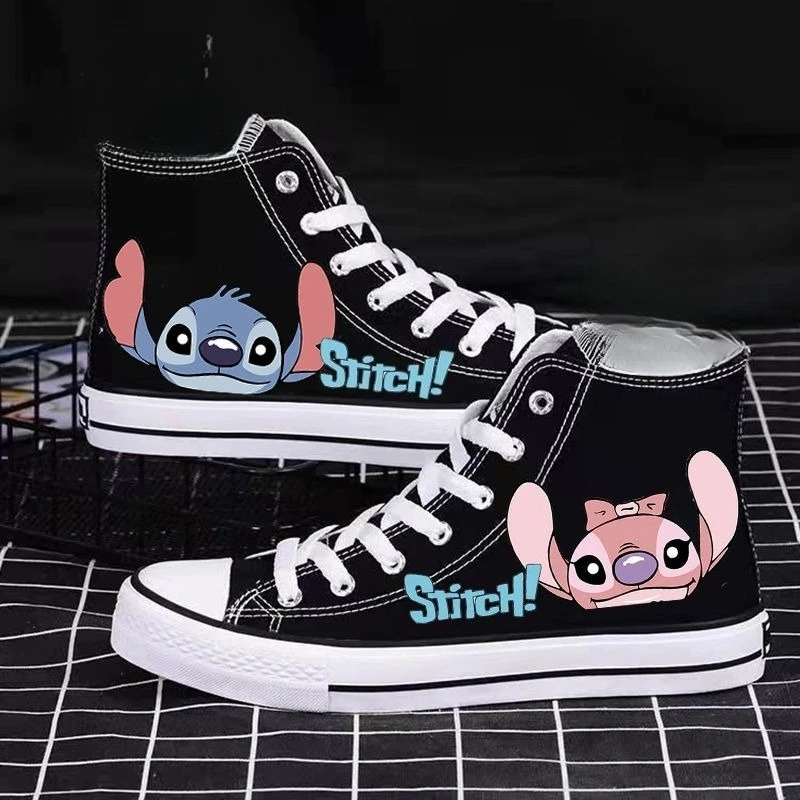 Nuovo Disney Stitch Ange uomo e donna simpatico cartone animato creativo modello moda casual comode scarpe espadrillas versatili