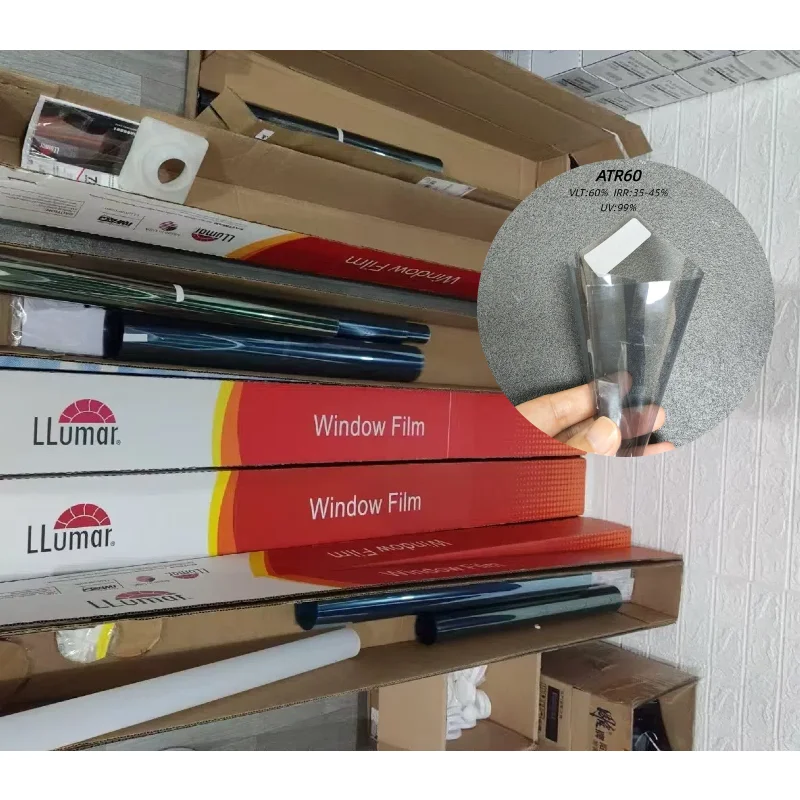 

Eco-Safe Llumar PET Window Tint Heat Insulation Film: 99.9% UV Blocking, 43-45% Heat Absorption, 60% Clarity – Non-Toxic Formula