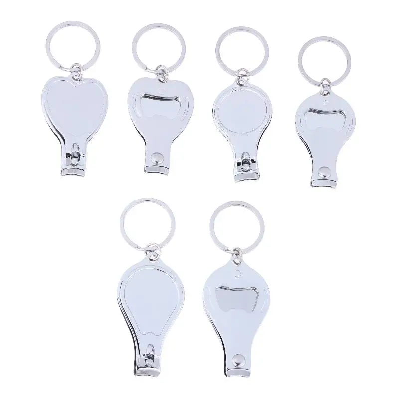 5Pcs Multifunctional Nail Clipper With Bottle Opener And Keychain Portable Stainless Steel Nail Cutters Party Favors Gifts