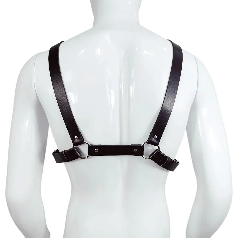 Arnés corporal para el pecho de cuero Punk para hombre, correas góticas fetiche, cinturones para espada masculina, accesorios de ropa de Bondage Sexual Gay ajustables