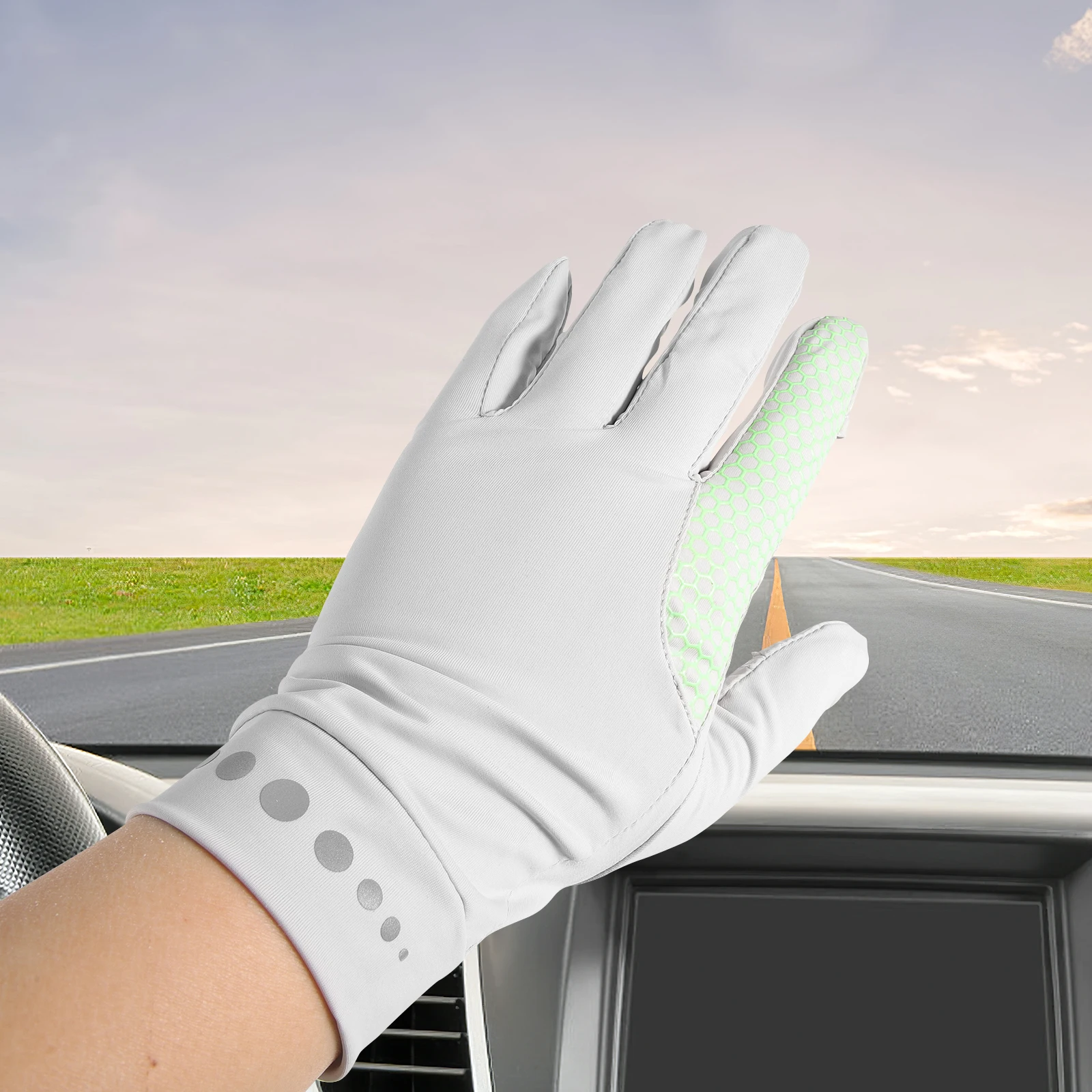 

Sunscreen Touch Gloves Ergonomically Designed Cycling Comfortable Wear Resistance Sport Bike Women Nylon (ice Silk) Sports