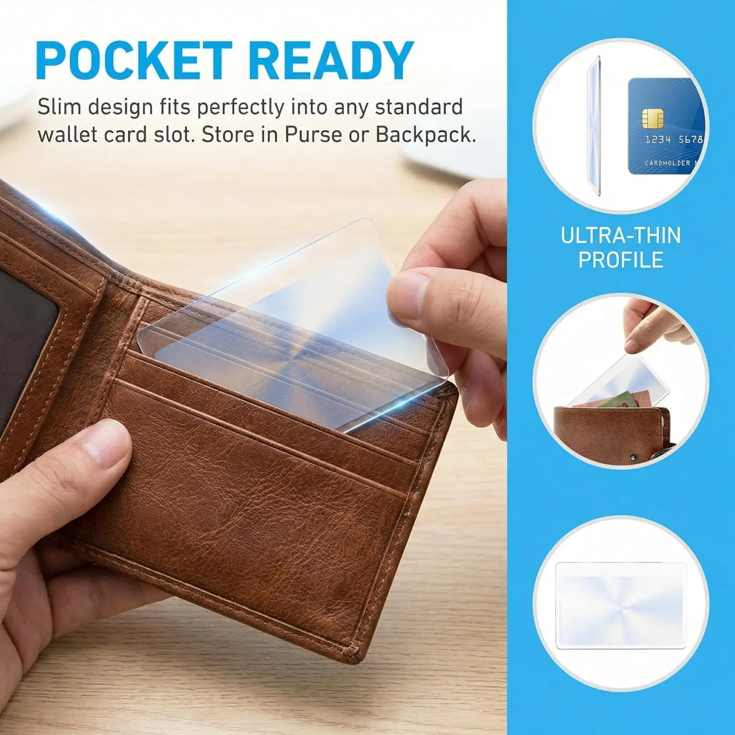 1-10Pcs Portable Wallet Magnifier Card Plastic Pocket Credit Card Size 3X Magnifying Lens Bookmark for Reading Book Newspaper