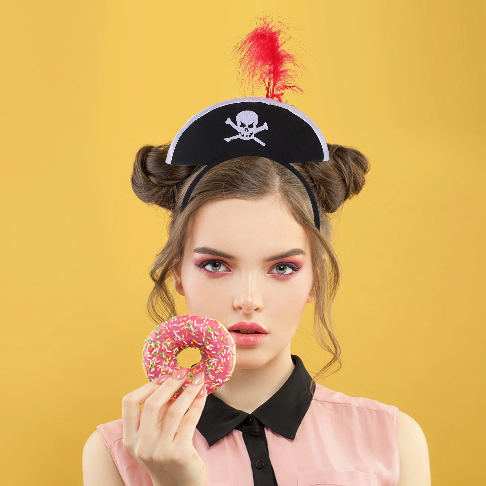 

Pirate Accessory Dress-up Party Headband Captain Hat Funny Headgear Clown