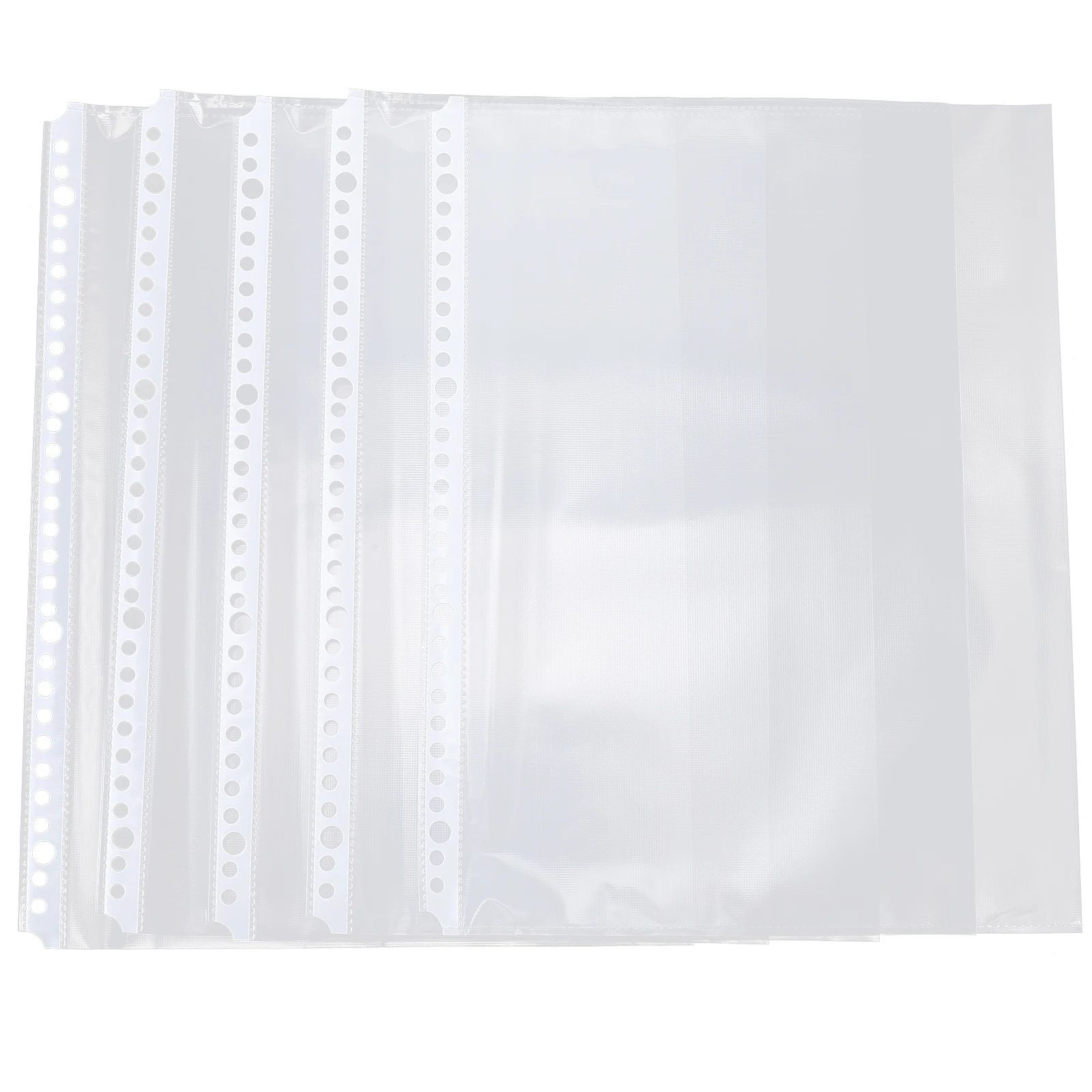 

100 Pcs Folder Inner Pocket Paper Protectors Document Bag Envelope Binder Pockets Transparent Plastic Page Filing Bags