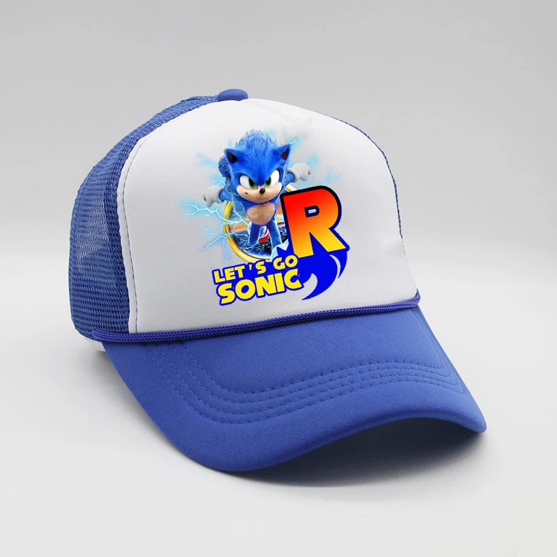 

Бейсболка с буквами A-Z, аниме-кепка Sonic, хлопковая кепка-снепбэк для мальчиков и девочек, детская и взрослая спортивная кепка с сеткой, кепка-тракер, кепка для папы