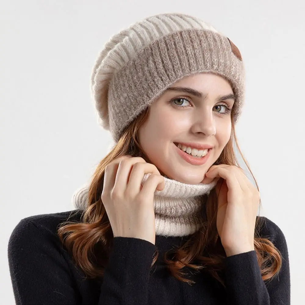 الخريف الشتاء الرقبة أدفأ قبعة صغيرة رشاقته لينة صوف مبطن قبعة طقم أربطة عنق النساء الدافئة سدادات حماية الأذن يندبروف Coldproof وشاح
