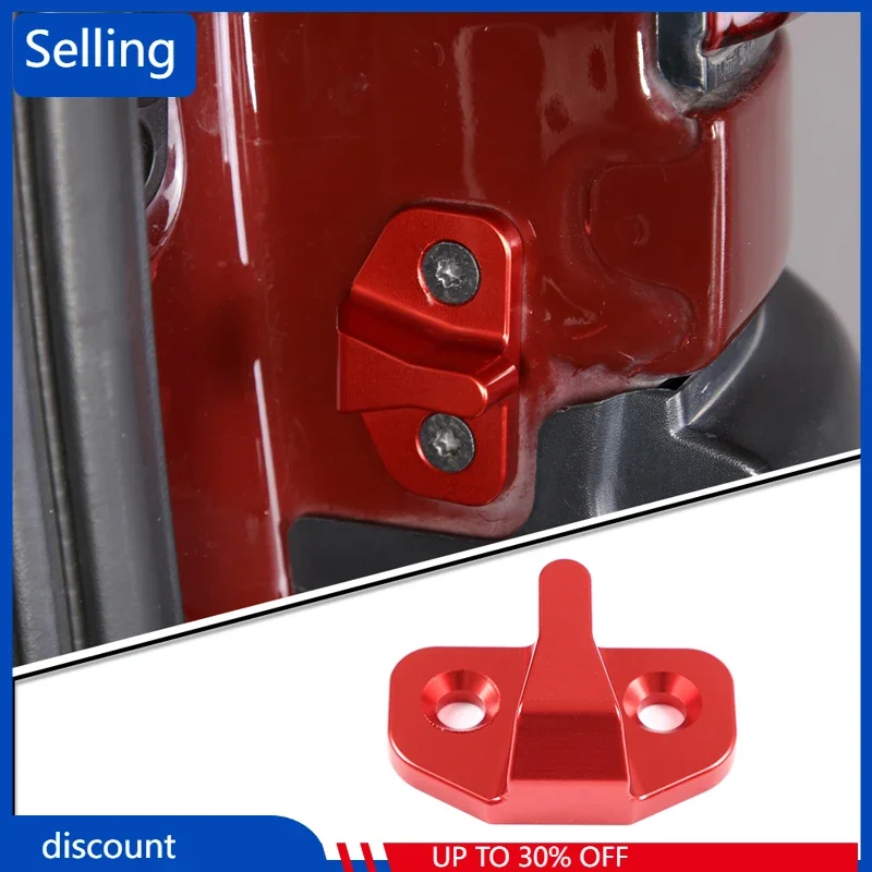 Modification Red Aluminum Alloy Tailgate Lock Buckle 1 Piece Decorate Lock Trim Car Accessories For Toyora FJ Cruiser 2007-2021