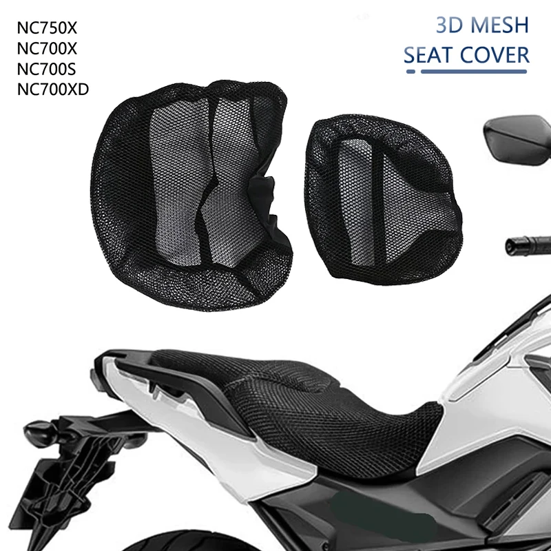 Motorcycle Nylon 3D Mesh Seat Cover Saddle Pad Heat Insulation Sunscreen Protector For Honda NC750X NC700X NC700XD NC700S
