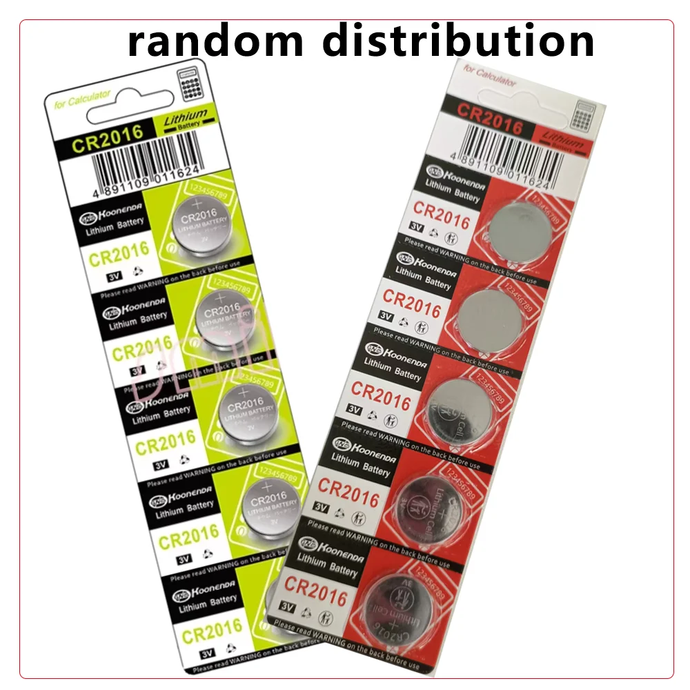 5-50PCS 3V 80mAh CR2016 Pila a bottone DL2016 ECR2016 BR2016 3V Batteria al litio per orologio Chiave dell'auto Scheda madre del computer remoto