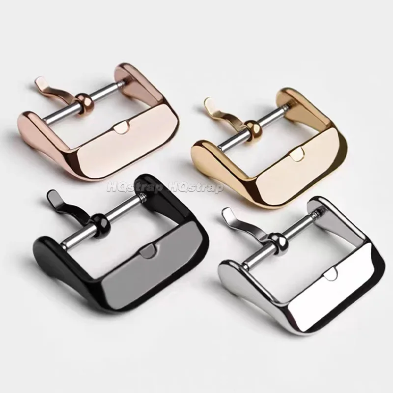 12mm 14mm 16mm 18mm 20mm 22mm 24mm Stainless Steel Watch Buckle Metal Pin Button Replacement Watchband Clasp Watch Accessories