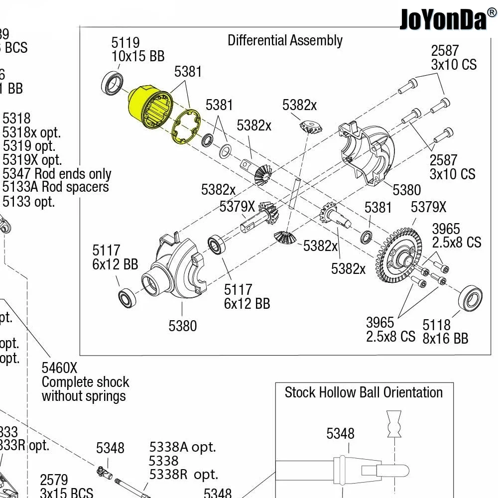 #5381 Aluminum Front/Rear Differential Carrier for RC TRAXXAS 1/10 Slash 4X4 Stampede® 4X4 Revo® Ford® Rustler® 4X4