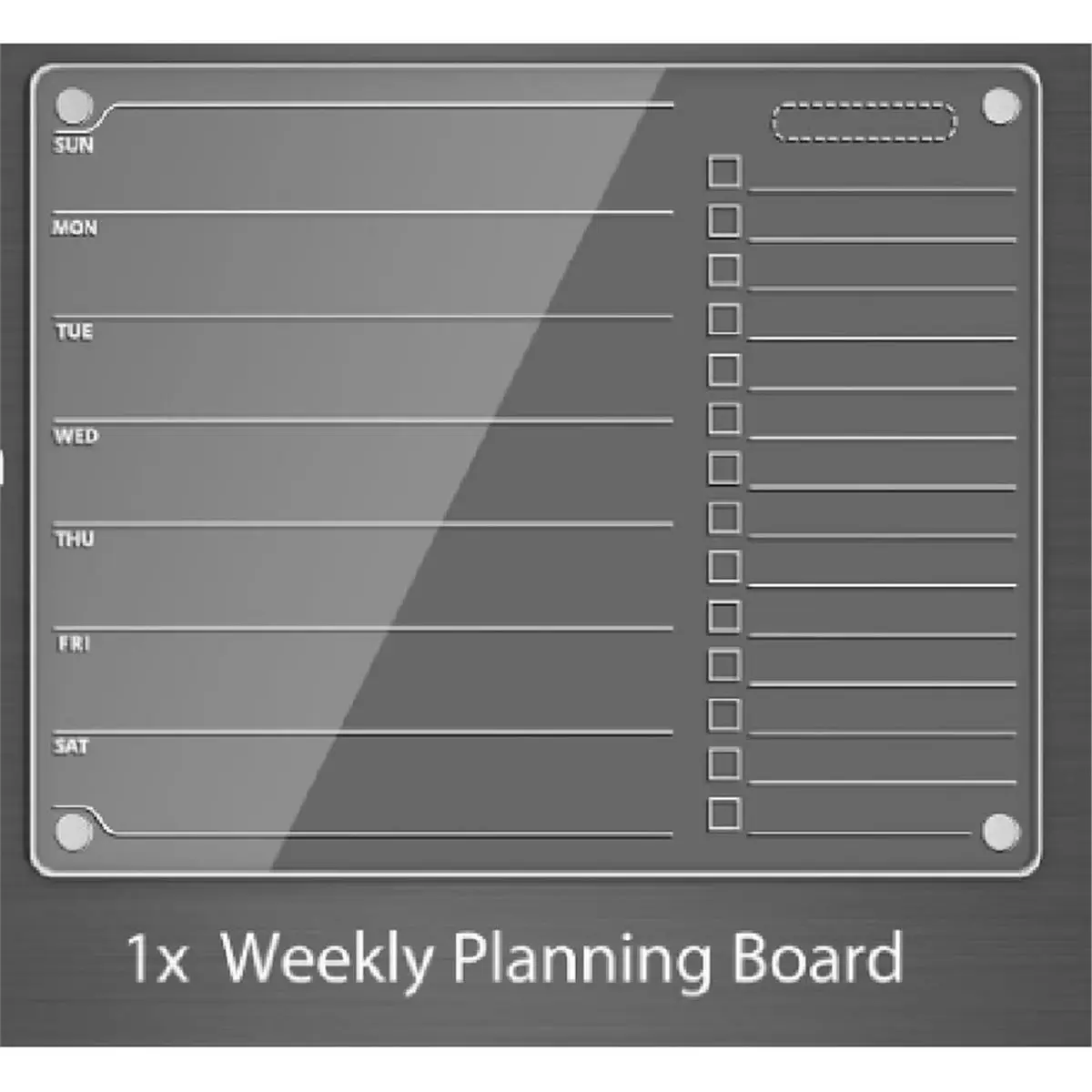 Acrylic Magnetic Dry Erase Board for Fridge - 12