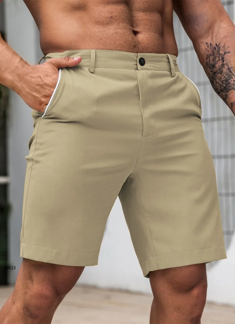 

2026 New Mens Casual Suit Shorts Summer Business Casual Knee Pants Classic Khaki American Style Streetwear Golf Shorts