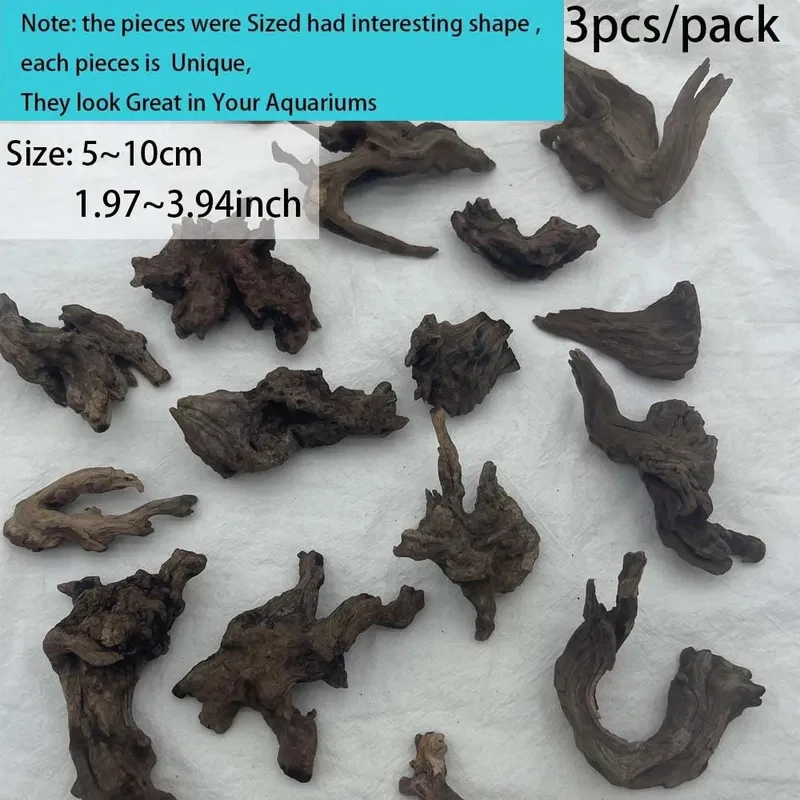 Natural Driftwood for Aquarium Decoration Fish Tank Landscaping Ornament Sunken Wood Tree Trunk 5-40cm Aquarium Accessories