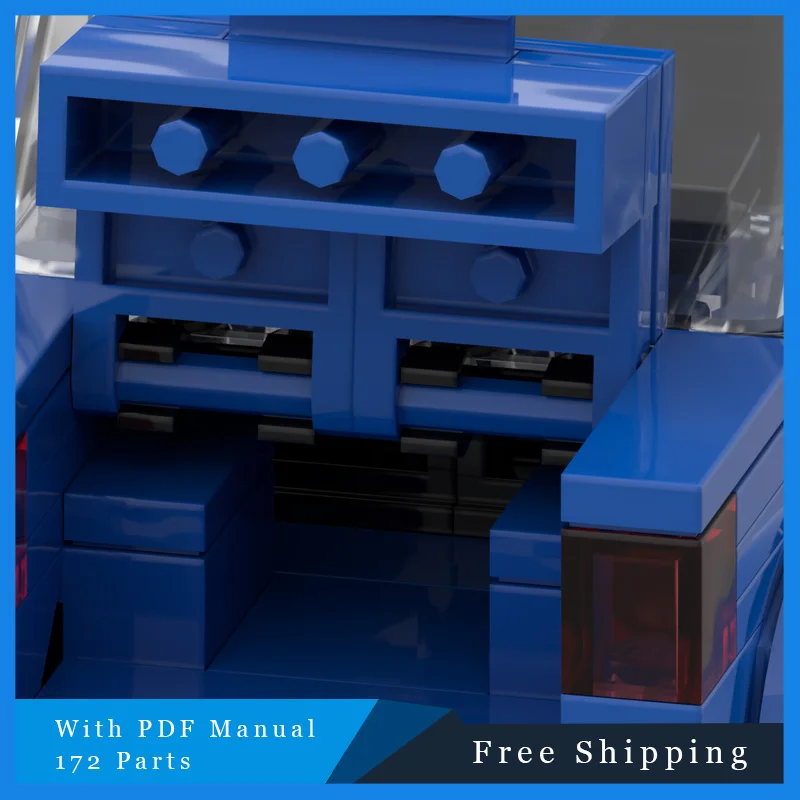 172 pièces vente chaude MOC créatif bleu Cool rallye voiture blocs de construction modulaires modèle enfants éducation bricolage assemblage jouet cadeau d'anniversaire
