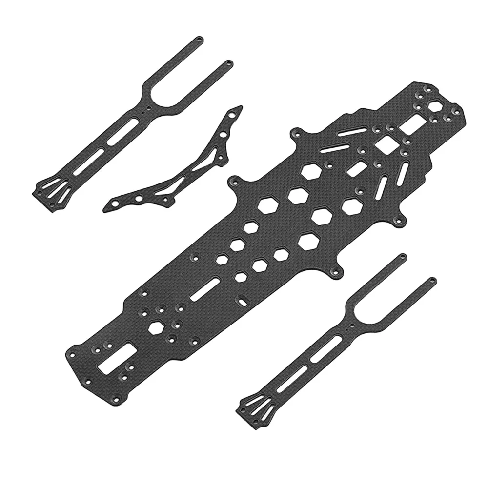 Custom carbon fiber panels, CNC cutting, suitable for RC racing, FPV frames, drone parts, and robot accessories.