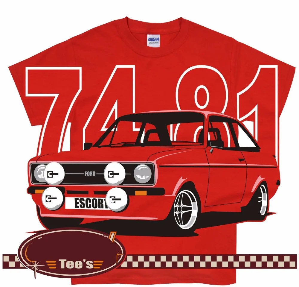 

T Shirt Men Short Sleeve Mk2 Escort Rs2000 Mexico Gt Classic Car Retro Gearhead Oldschool Casual Tops Tee Shirts Fashion Funny