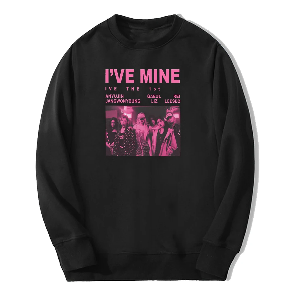 

Kpop IVE I'VE MINE Album 2024 The 1st World Tour Sweatshirt Crewneck Long Sleeve Streetwear Men Women Fashion Clothes