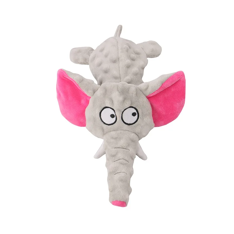 Elephant Soft Shell Plush Dog Toys Interactive Squeaky Dog Toys for Small Large Dogs Sounding Paper Chew Tooth Toy Pet Products