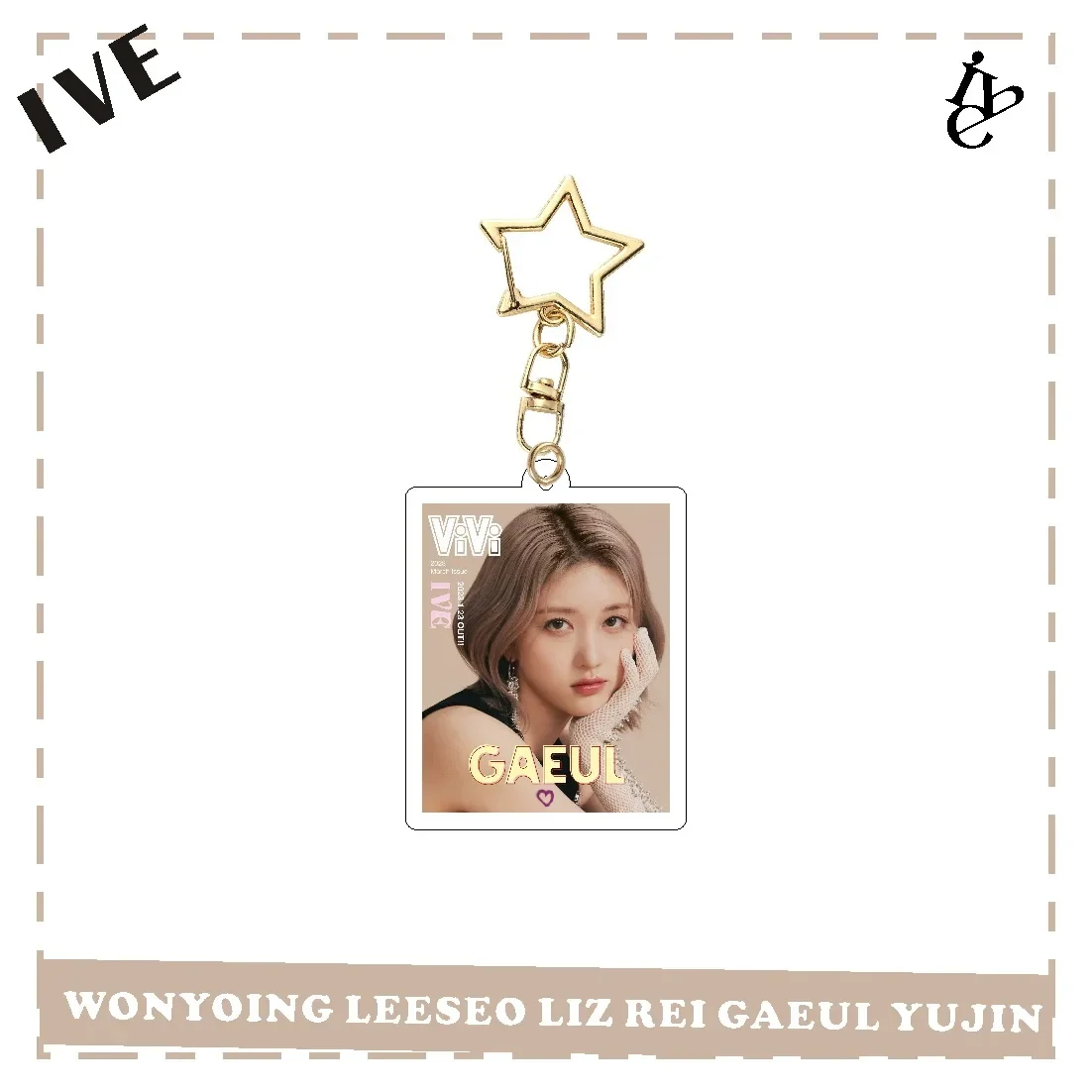 Korean Girl Group's Yujin Gaeul 24 Year Old New Acrylic Keychain Bag Pendant Accessories Jewelry Celebrity Merchandise Fans Gift