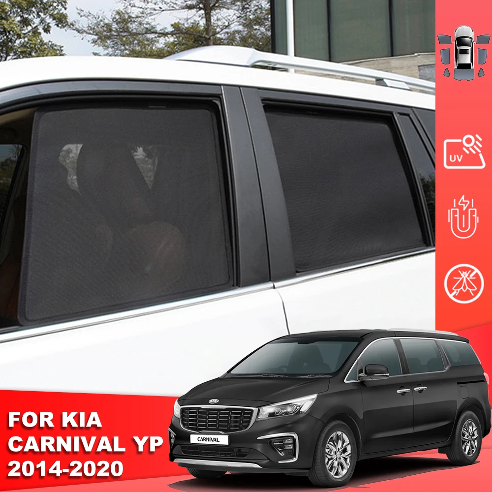 

For Kia Carnival YP 2014-2020 Magnetic Car Sunshade Shield Front Windshield Curtain Rear Side Baby Window Sun Shade Visor