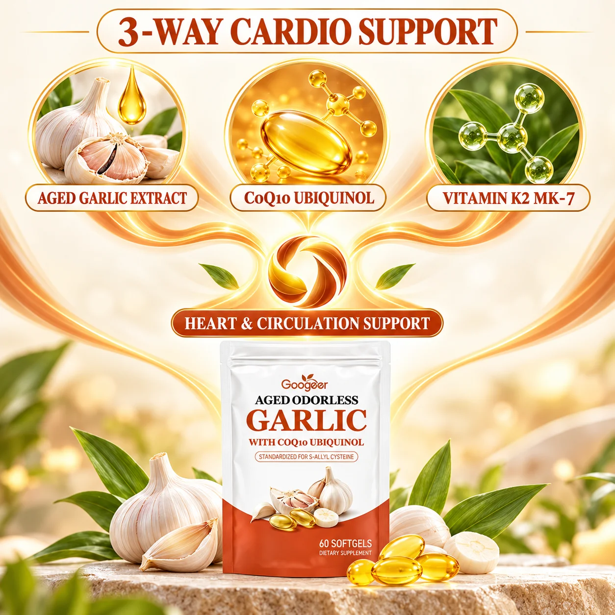 加熱処理を施したニンニクエキス配合ソフトジェル。CoQ10、 - Coq10 Ubiquinol Softgel のレビューと価格