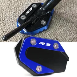 Motorcycle CNC Kickstand Foot Side Stand Extension Pad Support Plate Enlarge For YZF-R3 YZF-R25 MT-03 MT-25 YZF MT R3 R25