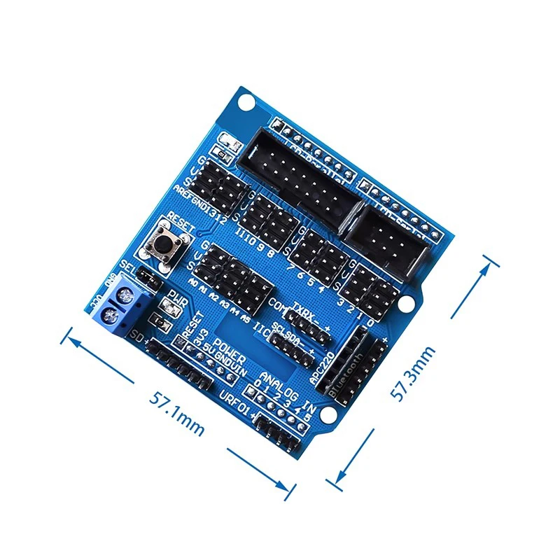 1~100Pcs UNO R3 V5.0 Sensor Expansion Board Sensor Shield V5.0 Robot Accessories Electronic Building Blocks Blue Version