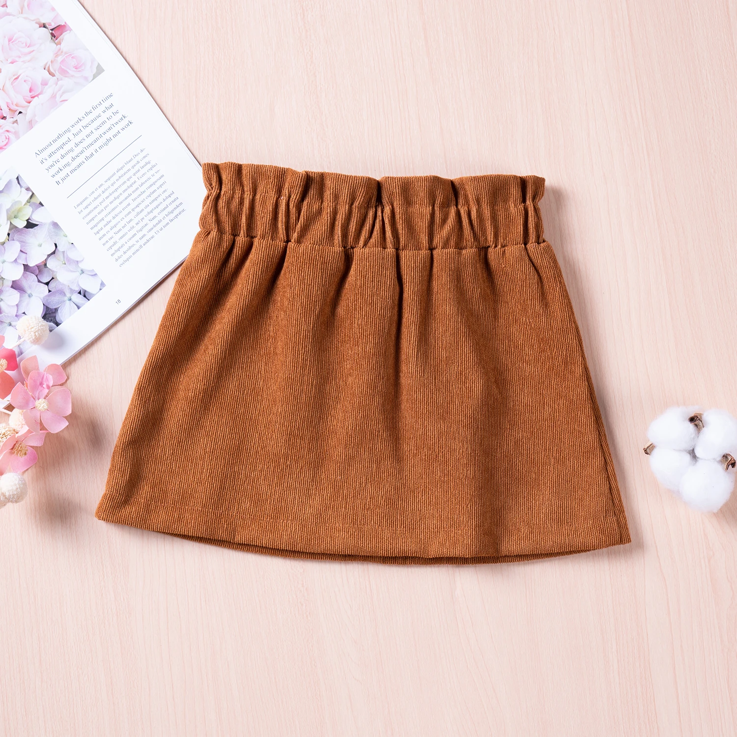 Spring Children Baby Girls Skirts 0-4Y Cute Sweet Bow Button A-Line Skirts  Autumn Girls Solid Fashion Clothing