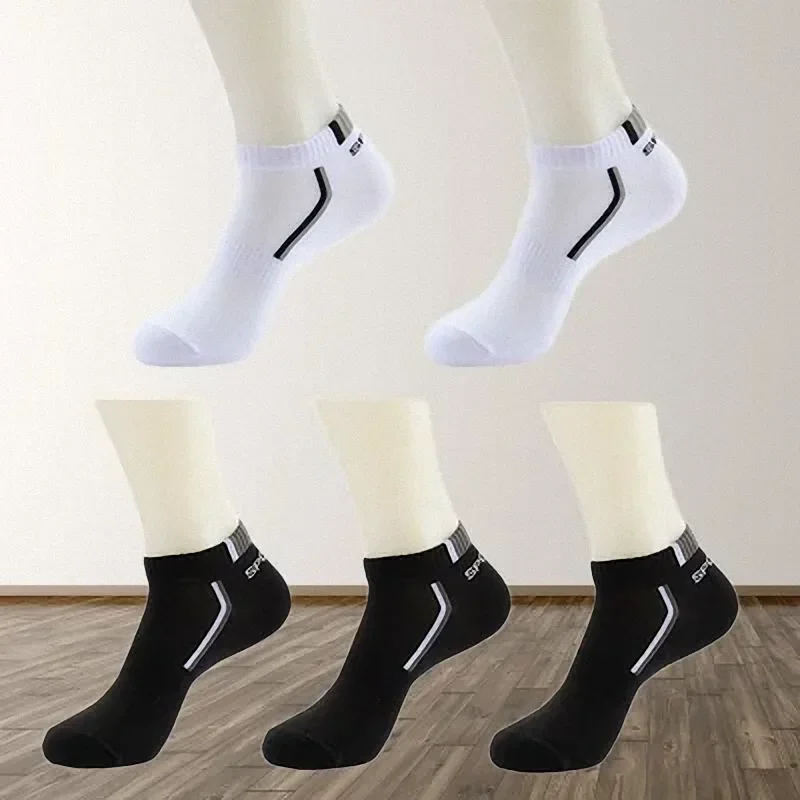 5/10 Pairs 2024 New Cotton Man Short Ankle Socks Breathable Boat Socks Comfortable Casual Socks Male Womens Low Cut Sports Socks