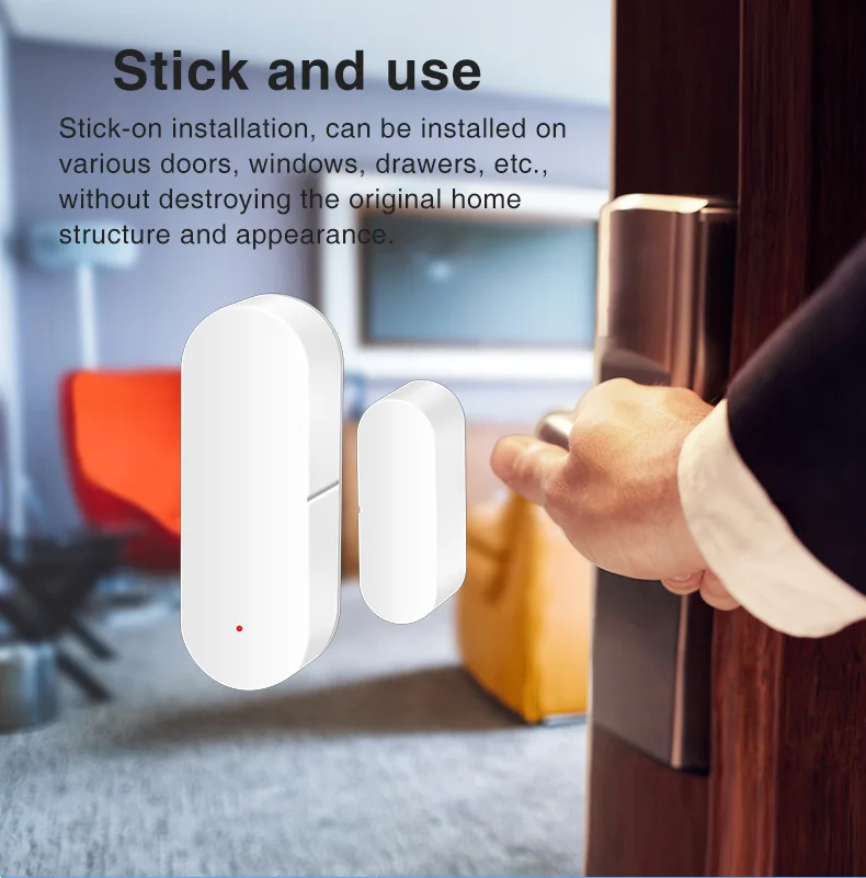 Sensor de puerta Zigbee para hogar inteligente, alarma de seguridad para ventana, funciona con Hub, Alexa, Google Home, Yandex, Alice, eWeLink, monitoreo por aplicación