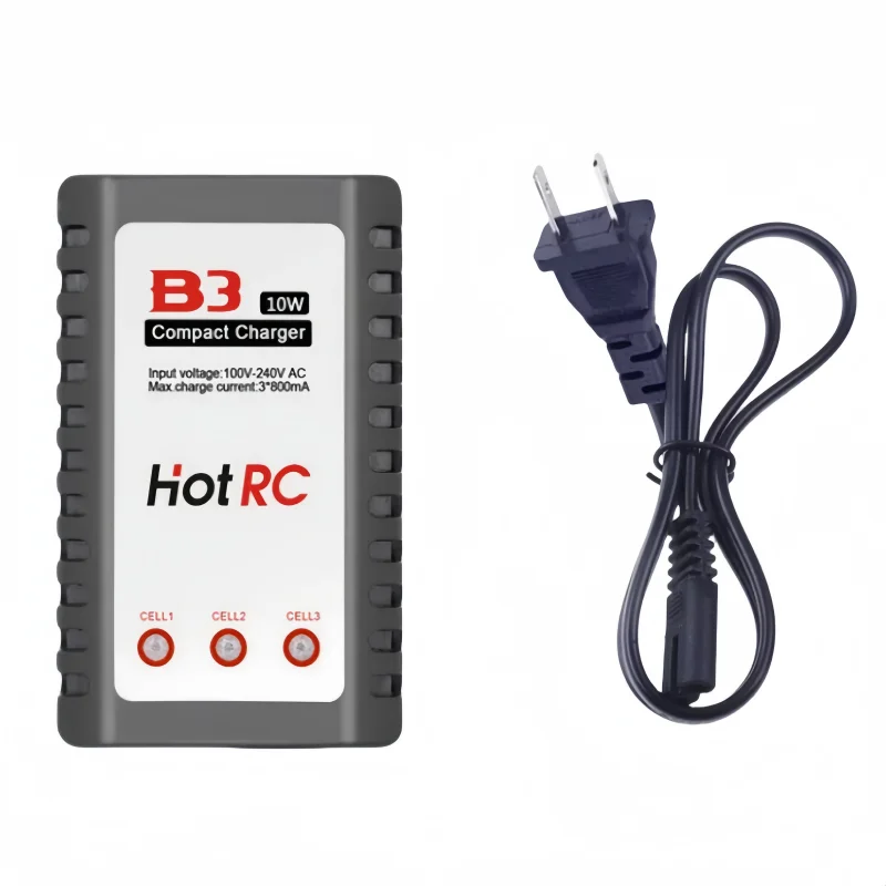 B3 HotRc Battery Charger B3 7.4v 11.1v Lipo Charger 2s 3s Cells B3 10w /20w 3.7v LIPO Battery Three Parallel for RC LiPo