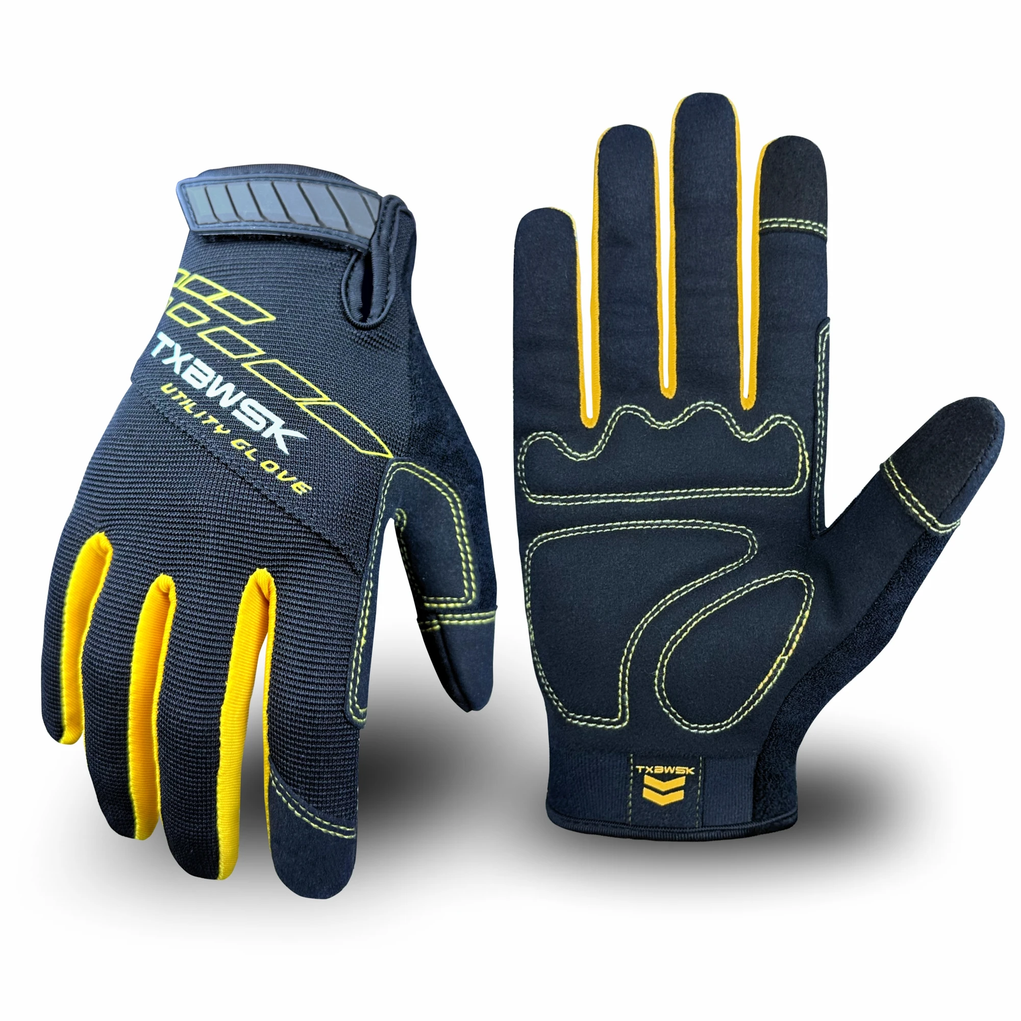 Unisex Work Gloves, Mechanic Gloves Touchscreen Compatible, Superior Grip Multi-Purpose