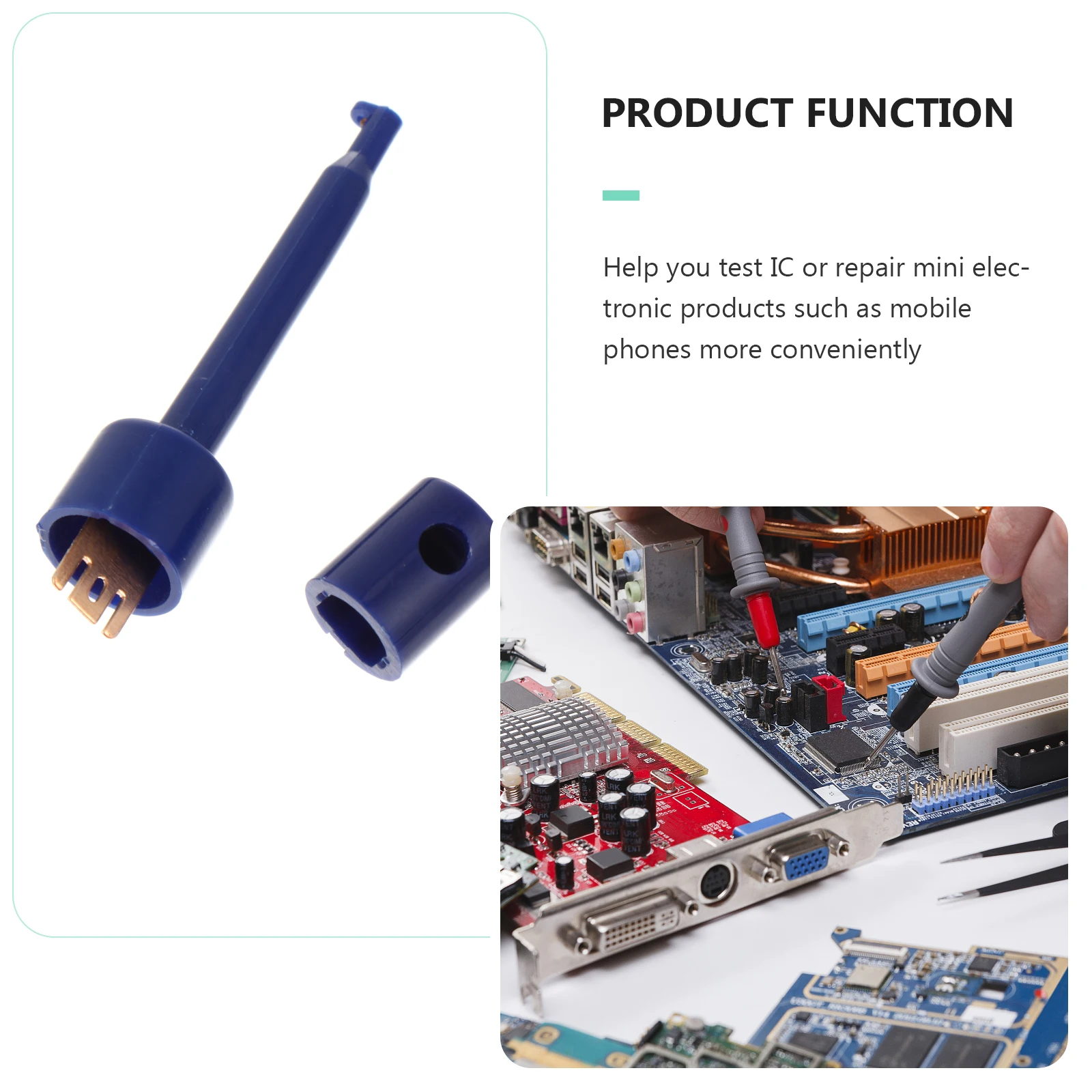 

20pcs Test Hook Clips Electrical Testing Probes Grabber Mini Tester Hook for Integrated Circuits Repair Spring for Electronics