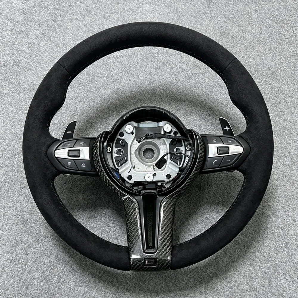 Car Accessories For BMW F80 M3 M4 F82 F85 F90 X5 F15 E70 E90 F10 F20 F22 F30 F31 M2 F87 M3 Factory Direct Suede Steering Wheel