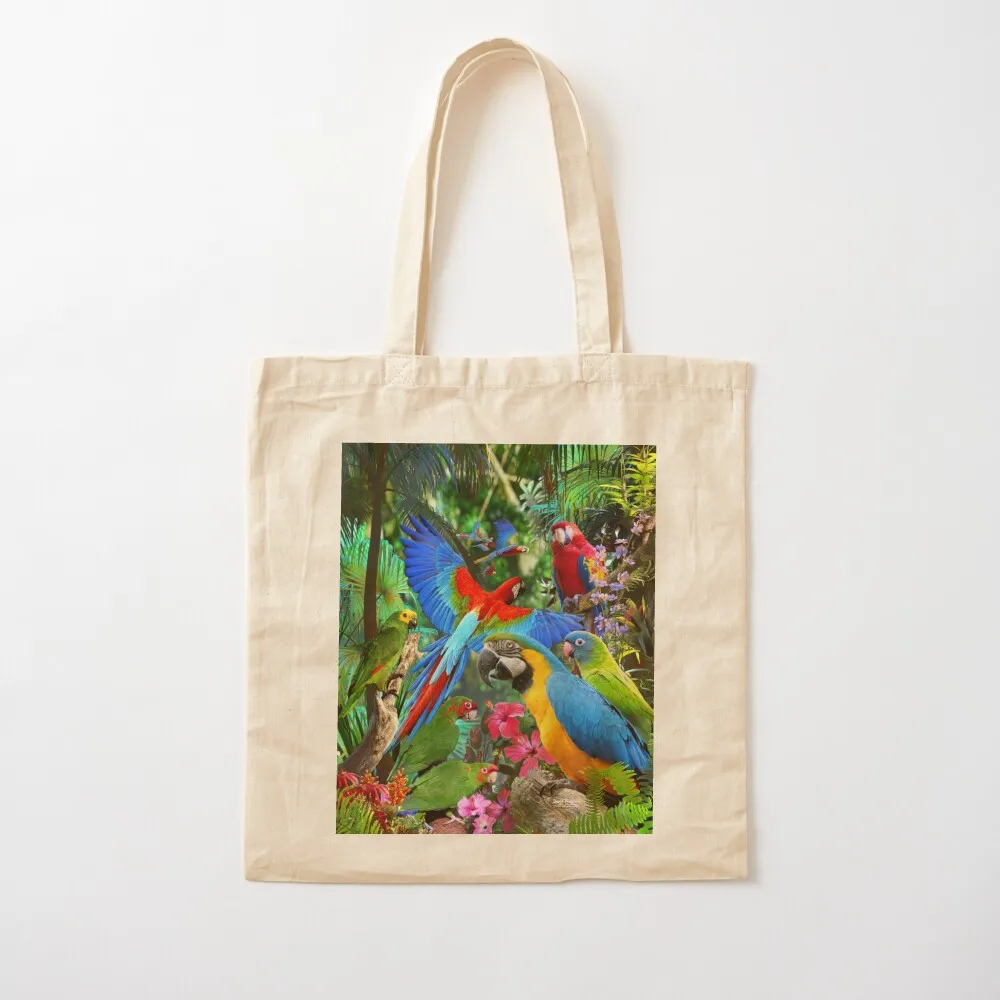 

Parrots Tote Bag tote bag men cute pouch bag Women's shopper