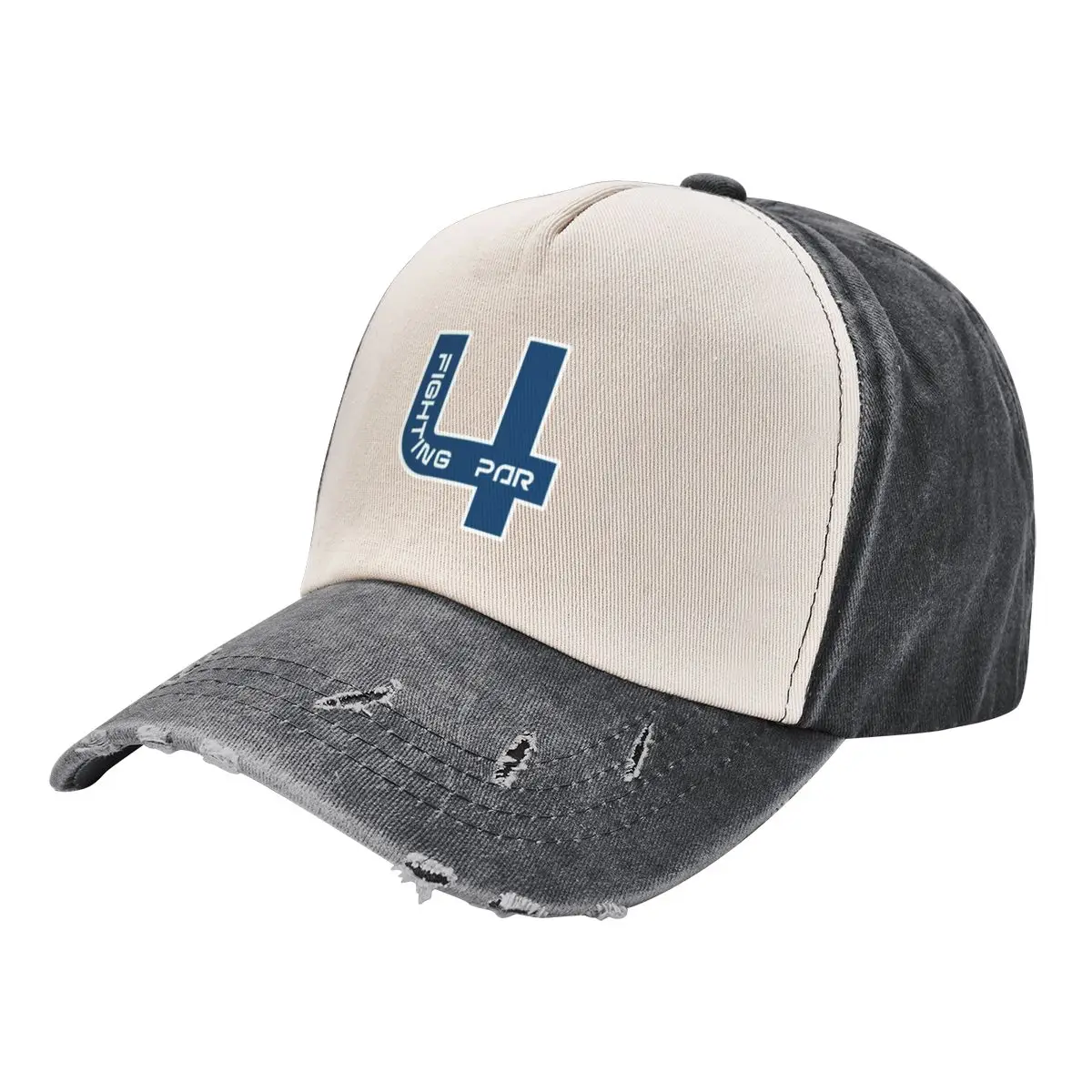

Unique Premium Design Fighting 4 Par Inside 4 Blue and White Baseball Cap Hat Beach Baseball Men Women's
