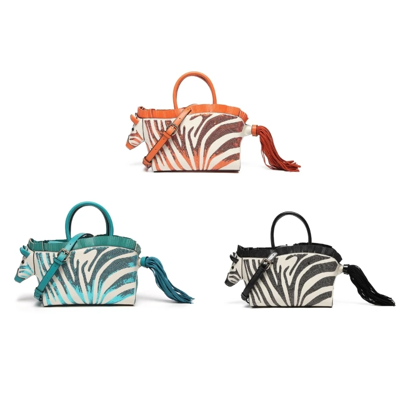 

Fashion forward Animal Patterned Handbag Functional Shoulder Bag PU Leather Crossbody Bag for Girls and Women