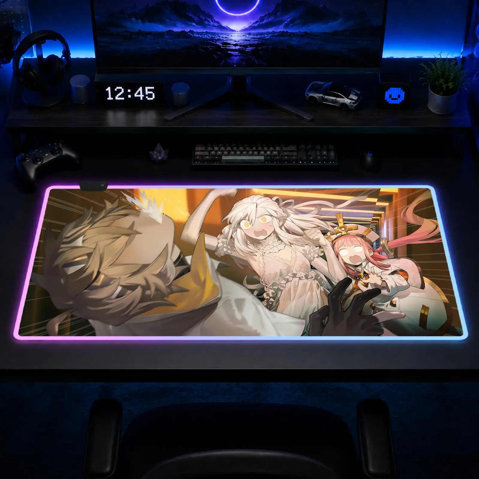 

Alchemy Stars Mouse Pad Gaming Anime Mouse Pad XXL RGB Desk Mats LED Table Pads Backlit Rubber Desktop