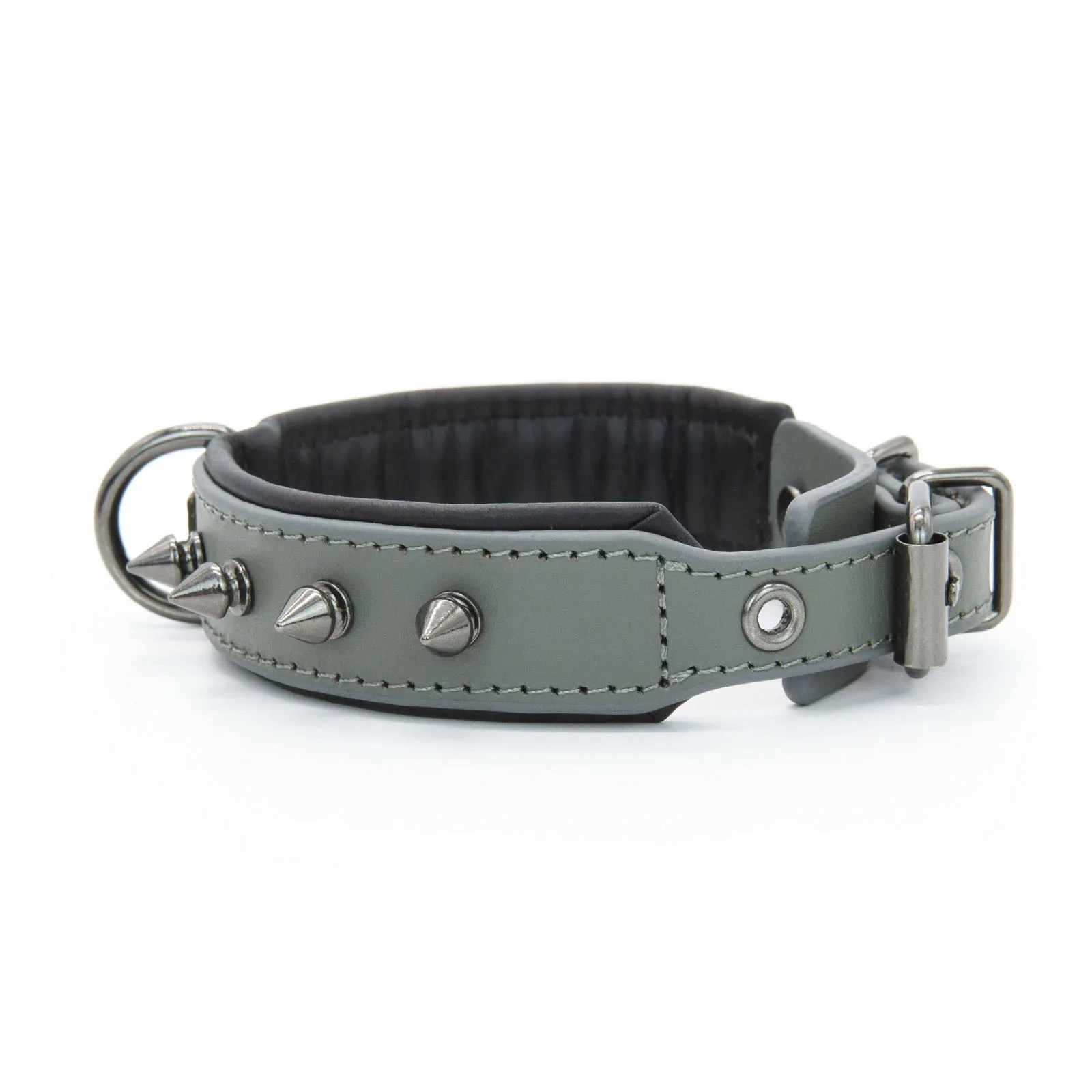 NONE Studded Leather Dog Collar 5