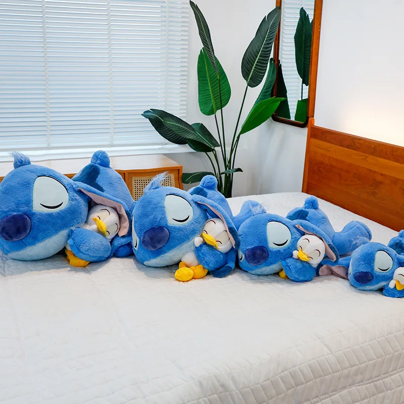 Disney Lying Duck Stitch Doll Stitch Doll Pillow Hug Duck Stitch Plush Toy Doll for Girlfriend