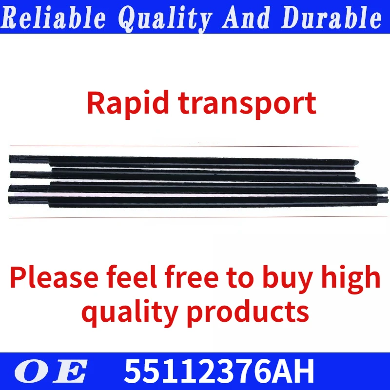 

4PCS Front & Rear Door Outer Belt Weatherstrip For 09-17 Dodge Ram 1500 2500 3500 55112376AH 55112377AH 55372138AH 55372139AH