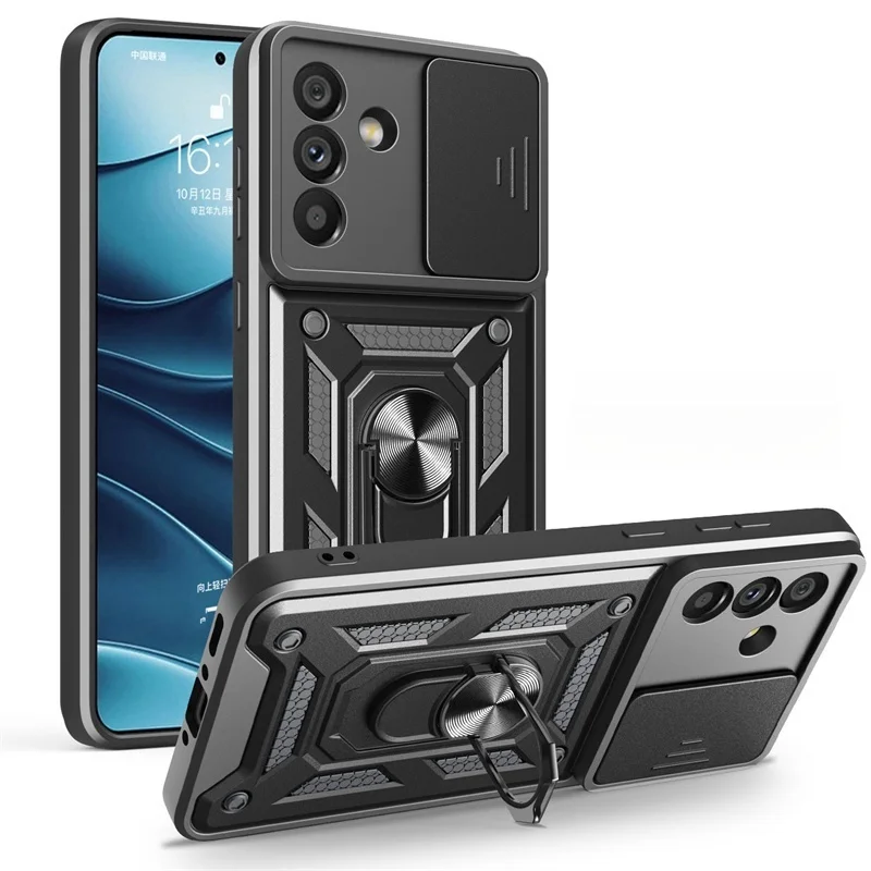 Rüstung Fall Für Samsung Galaxy S24 FE S22 S23 Plus S21 S25 S26 Ultra A54 A16 5G A56 A55 A35 a15 A05 A06 Slide Objektiv Schützen Abdeckung