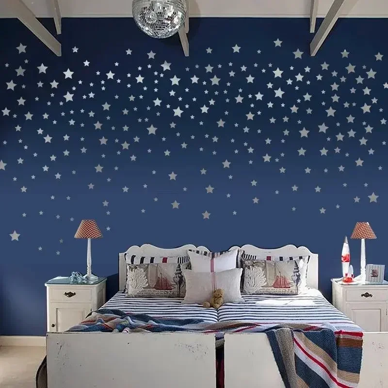 20pcs Star Mirror Wall Sticker Large Medium and Small Combination Acrylic Mirror Wall Sticker Living Room Wall Decorations New